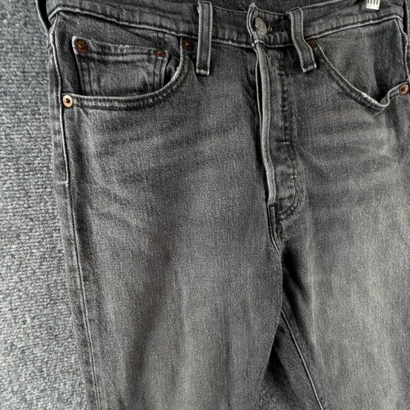 Levi’s 501s Student Women Jeans Charcoal Wash Button Fly Classic ACTL 26X31 - Picture 2 of 15